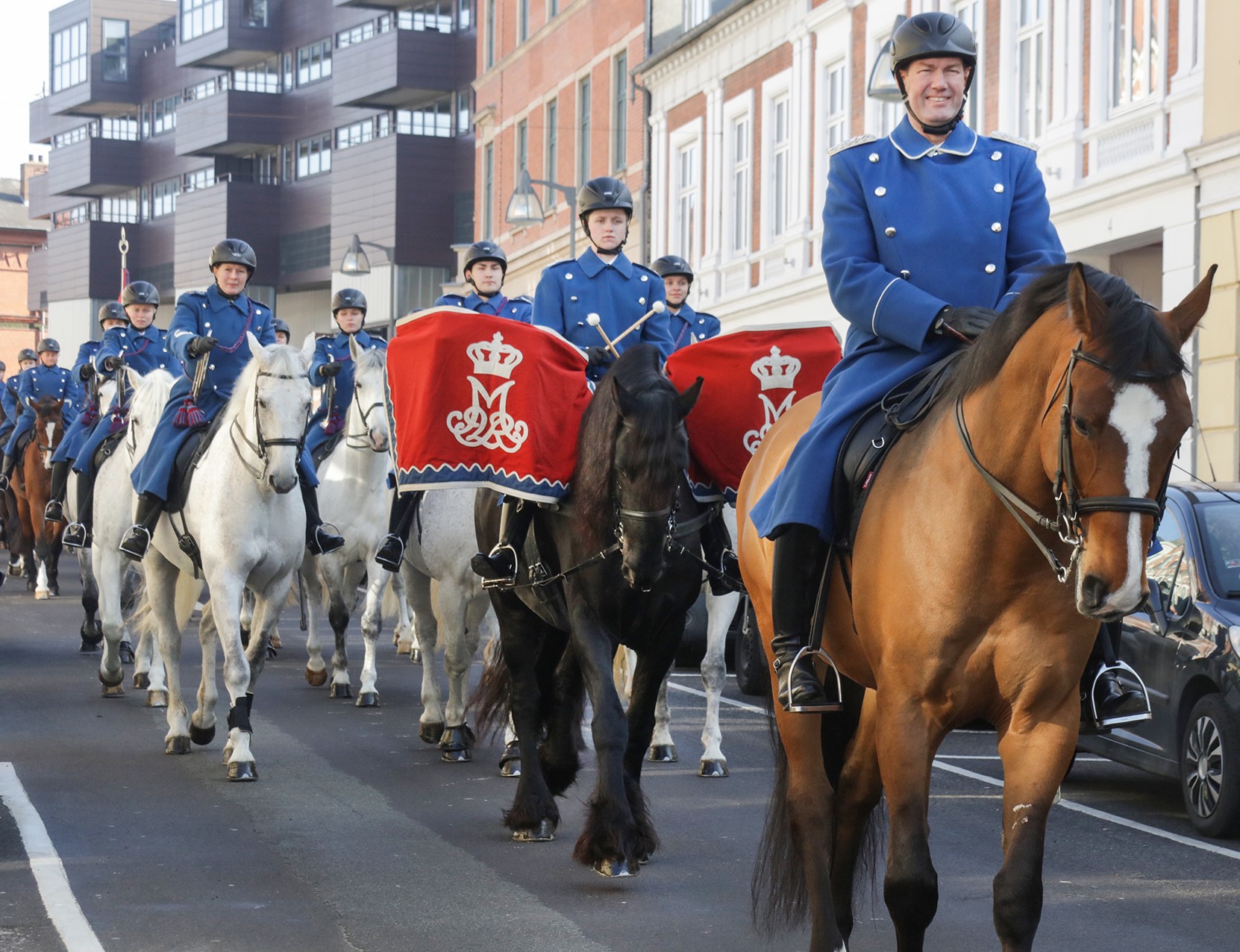 Byridt med Gardehusarregimentets Hesteskadron 14. februar kl. 00:00